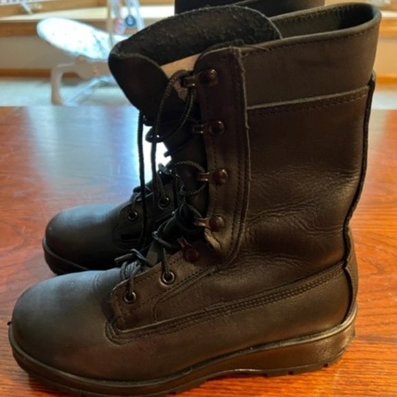 Women's Belleville F360ST Vibram Sole Leather 10" Steel Toe Combat Boots - Picture 3 of 8